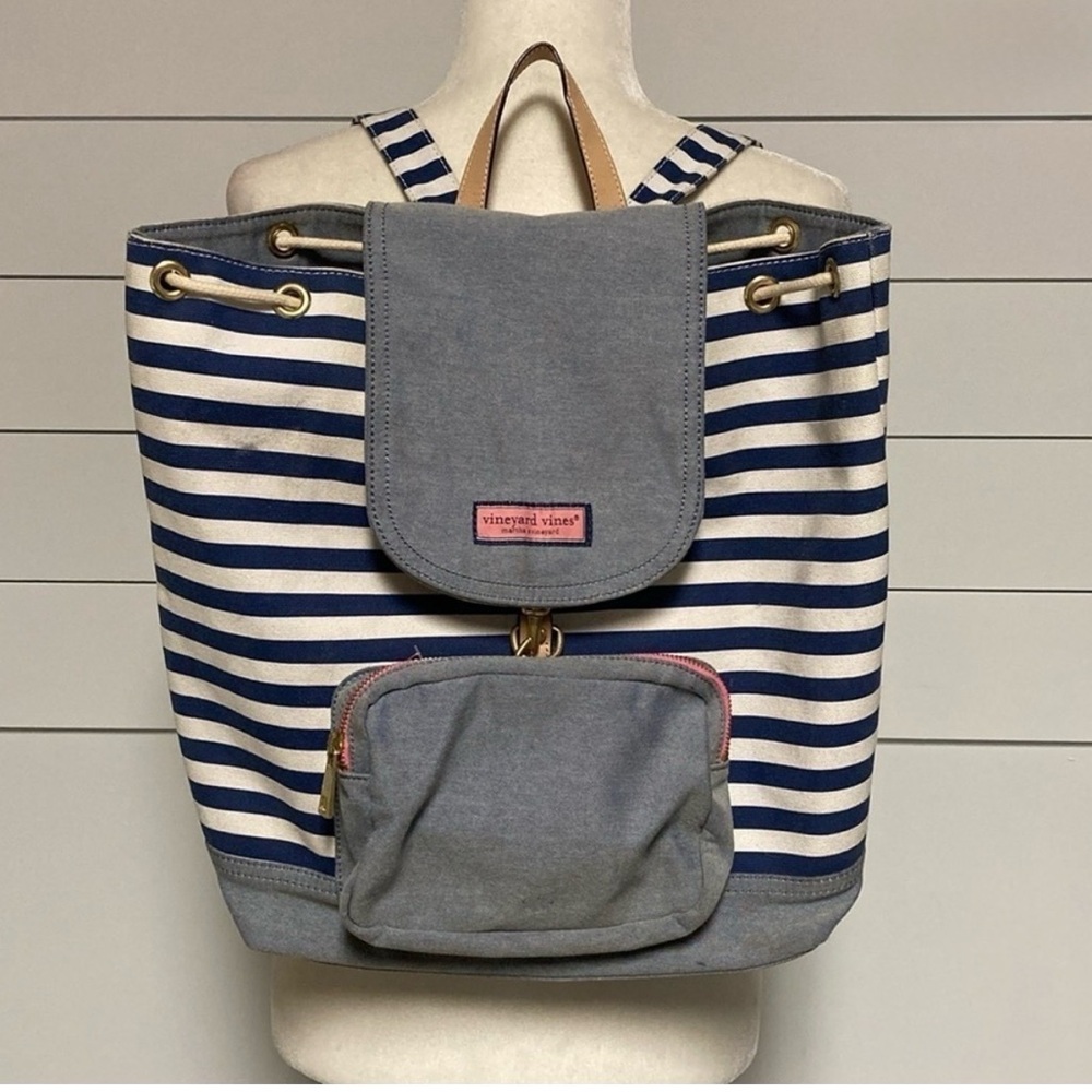 Vineyard Vines Oxford Stripe Convertible Backpack